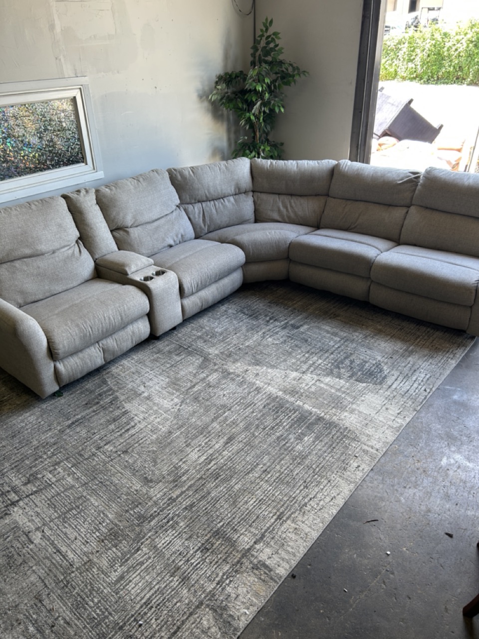 Gray Reclining Sectional - Free Delivery | CouchCycled of Fort Worth