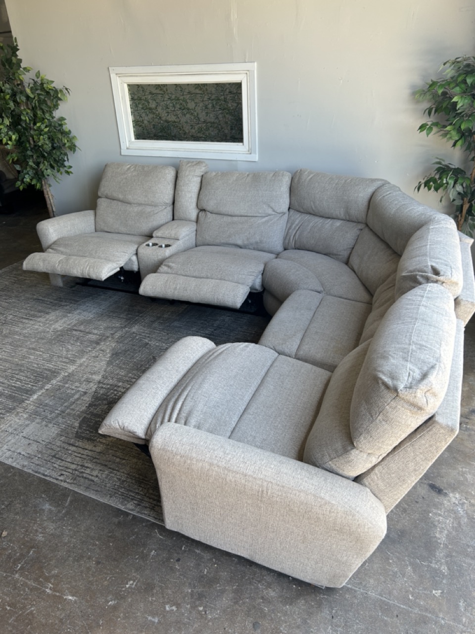 Gray Reclining Sectional - Free Delivery | CouchCycled of Fort Worth