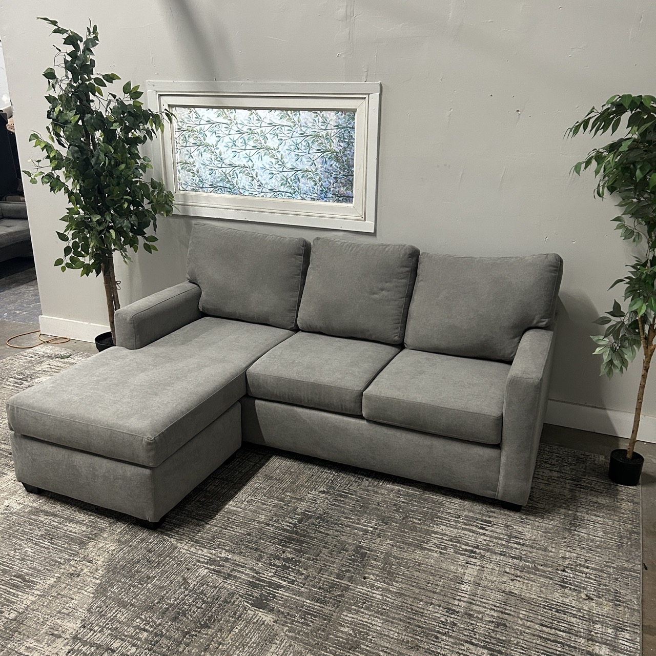 Gray Living Spaces Sectional - Free Delivery | CouchCycled of Fort Worth