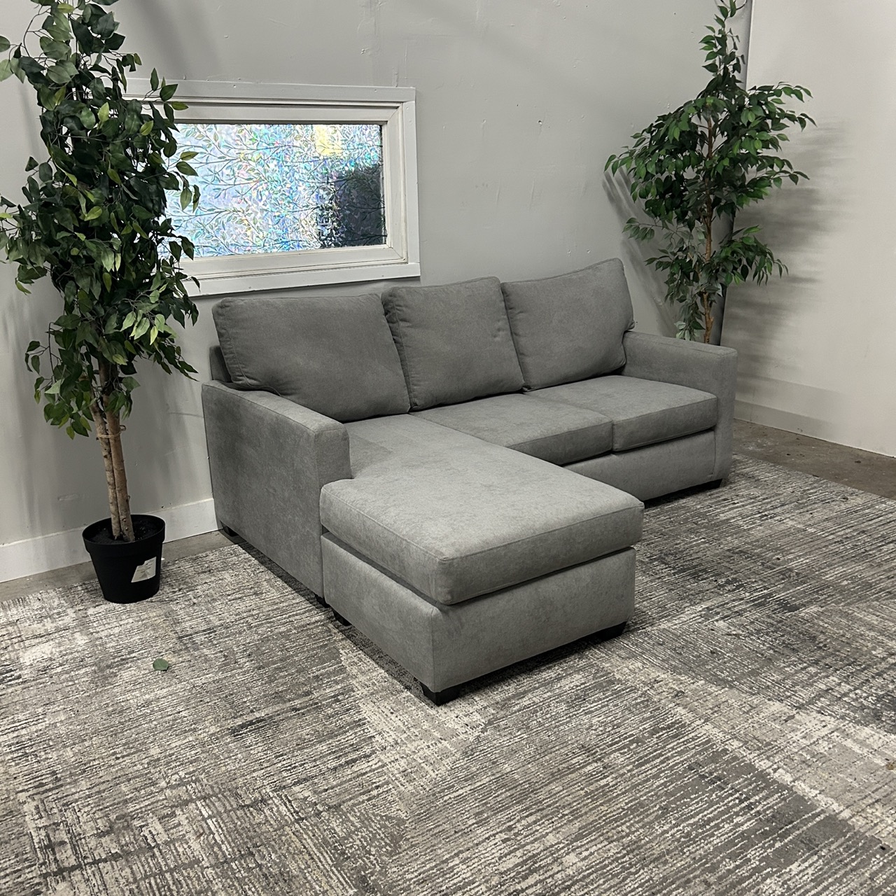 Gray Living Spaces Sectional - Free Delivery | CouchCycled of Fort Worth