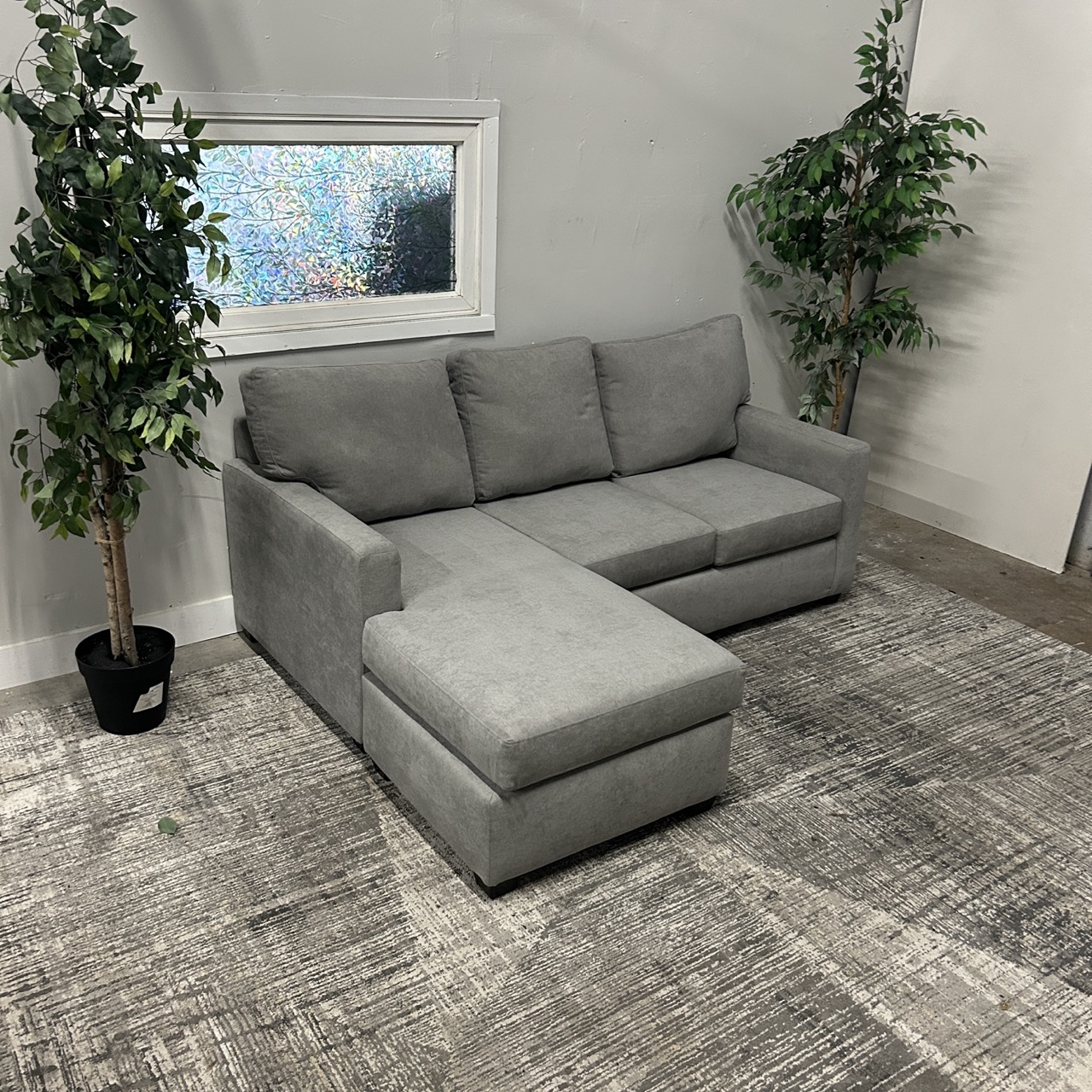 Gray Living Spaces Sectional - Free Delivery | CouchCycled of Fort Worth