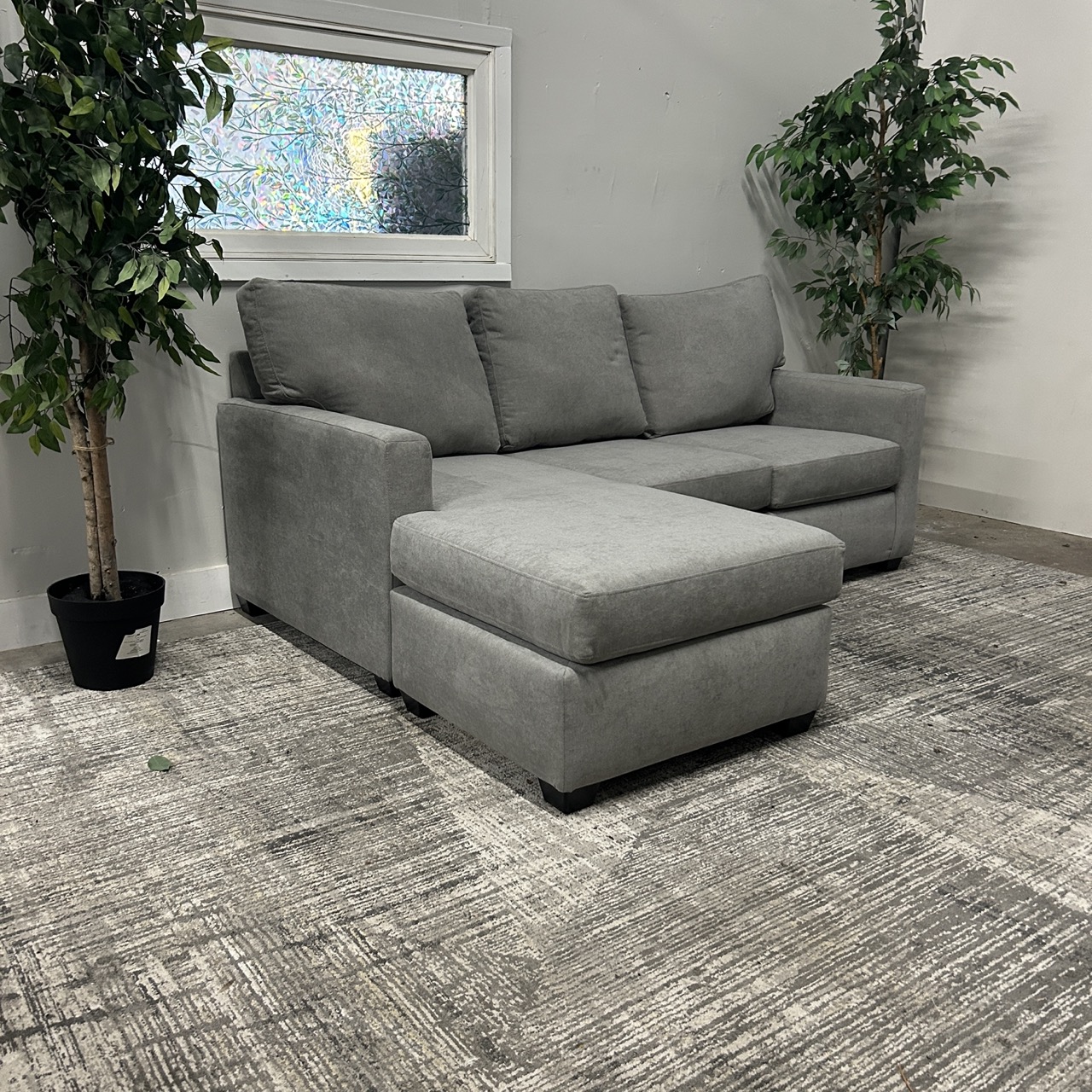 Gray Living Spaces Sectional - Free Delivery | CouchCycled of Fort Worth