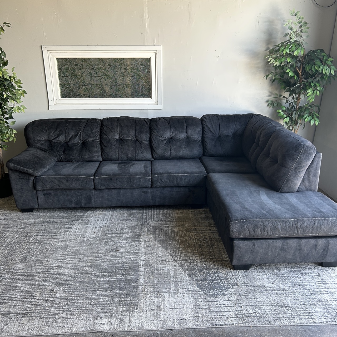 Sectional Couch Gray - Free Delivery | CouchCycled of Fort Worth