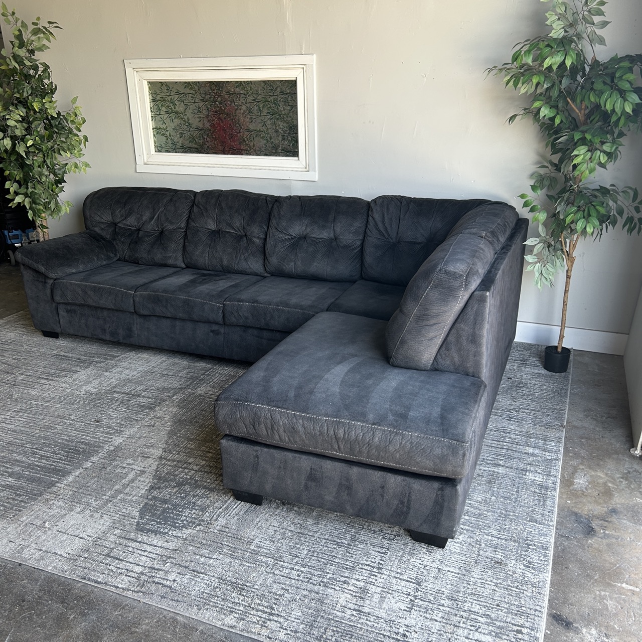 Sectional Couch Gray - Free Delivery | CouchCycled of Fort Worth