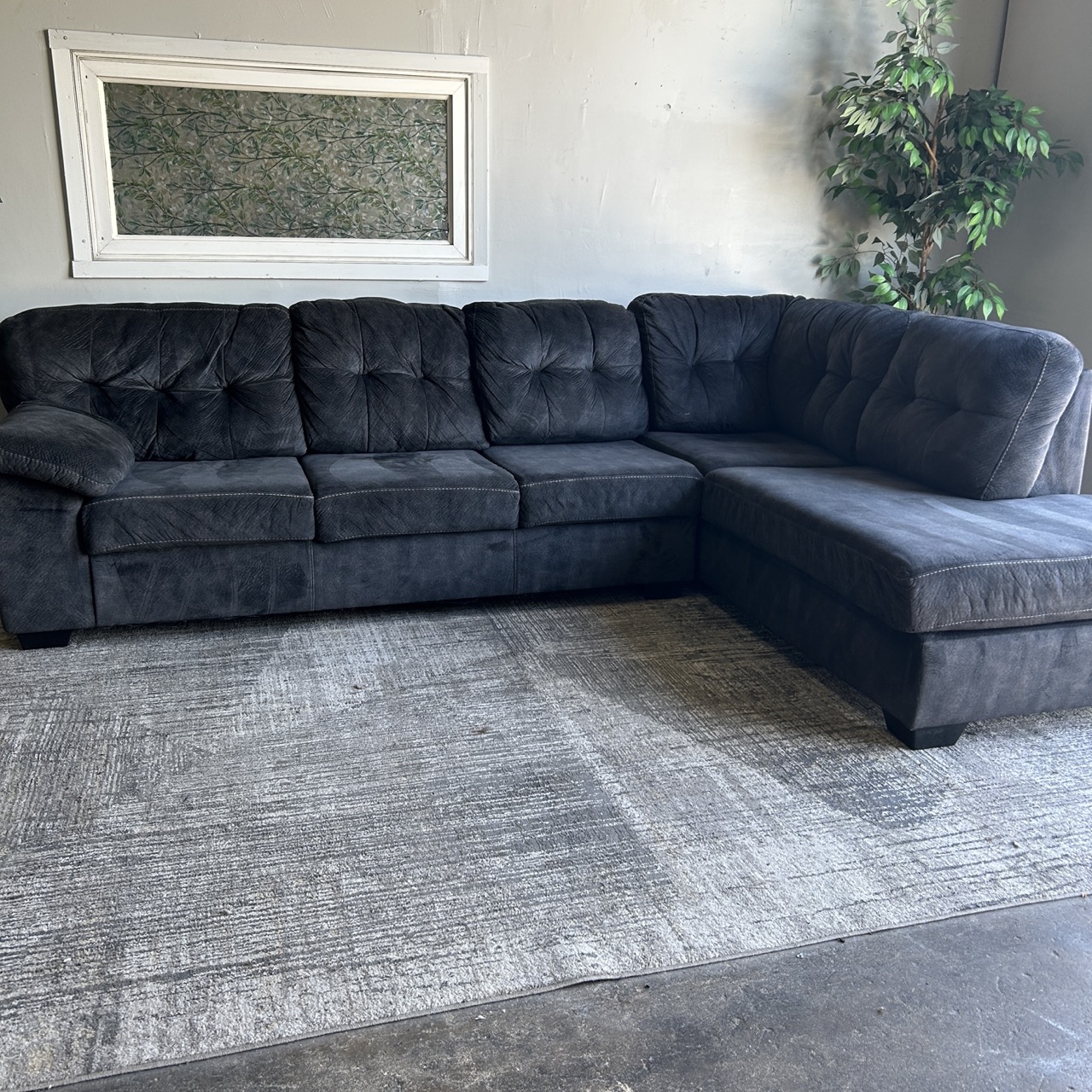 Sectional Couch Gray - Free Delivery | CouchCycled of Fort Worth