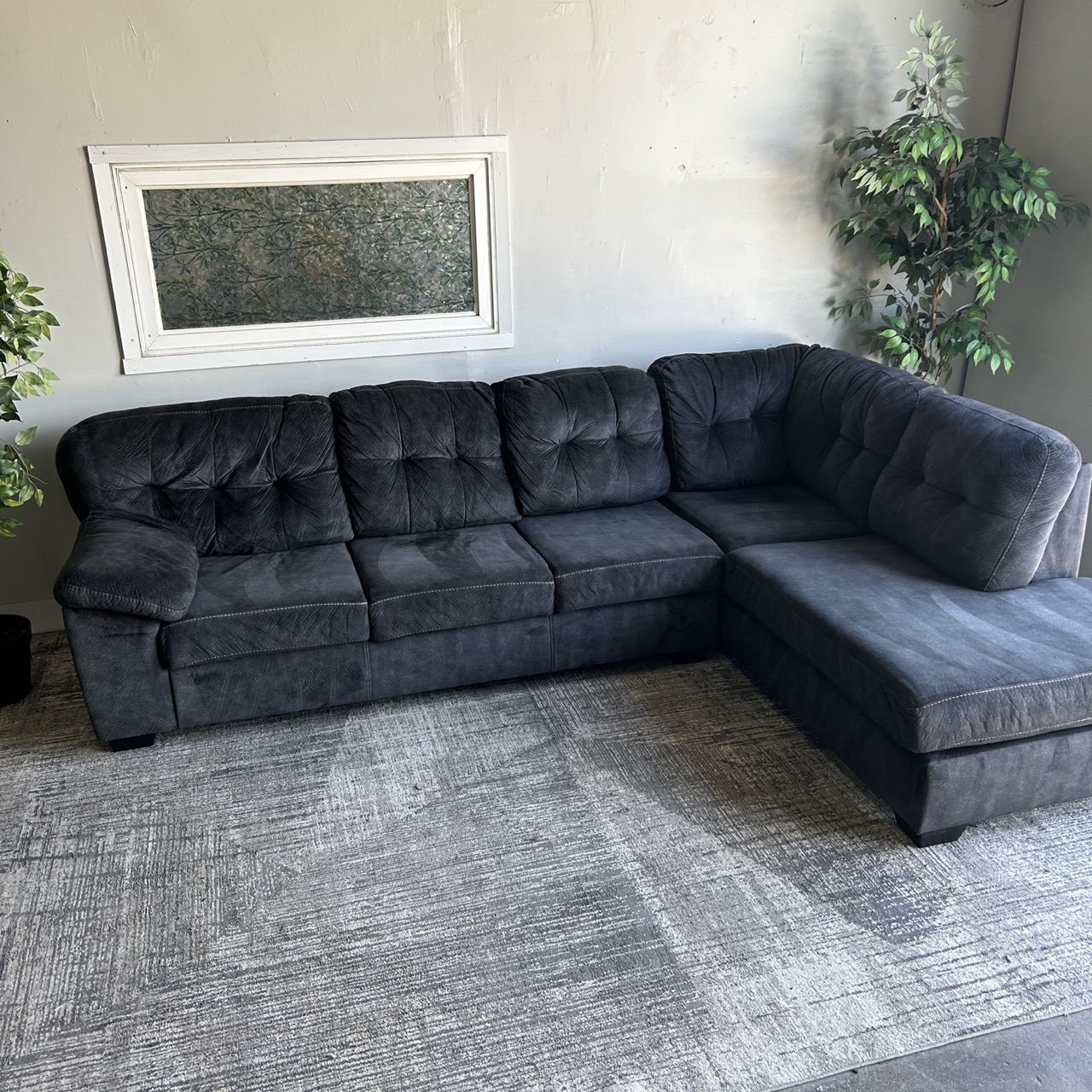 Sectional Couch Gray - Free Delivery | CouchCycled of Fort Worth