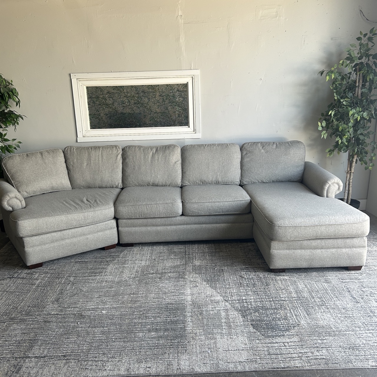 Gray Sectional Couch - Free Delivery | CouchCycled of Fort Worth