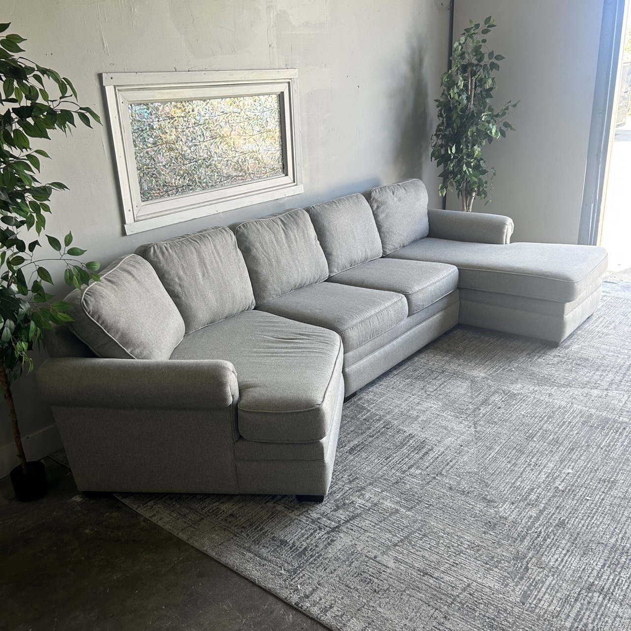 Gray Sectional Couch - Free Delivery | CouchCycled of Fort Worth
