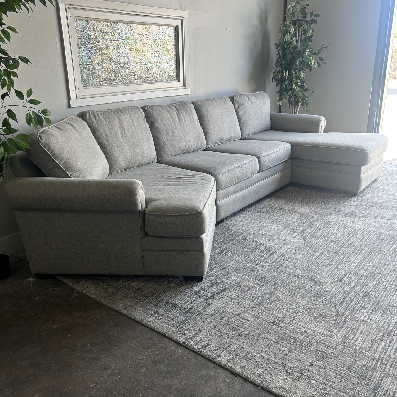 Gray Sectional Couch - Free Delivery | CouchCycled of Fort Worth