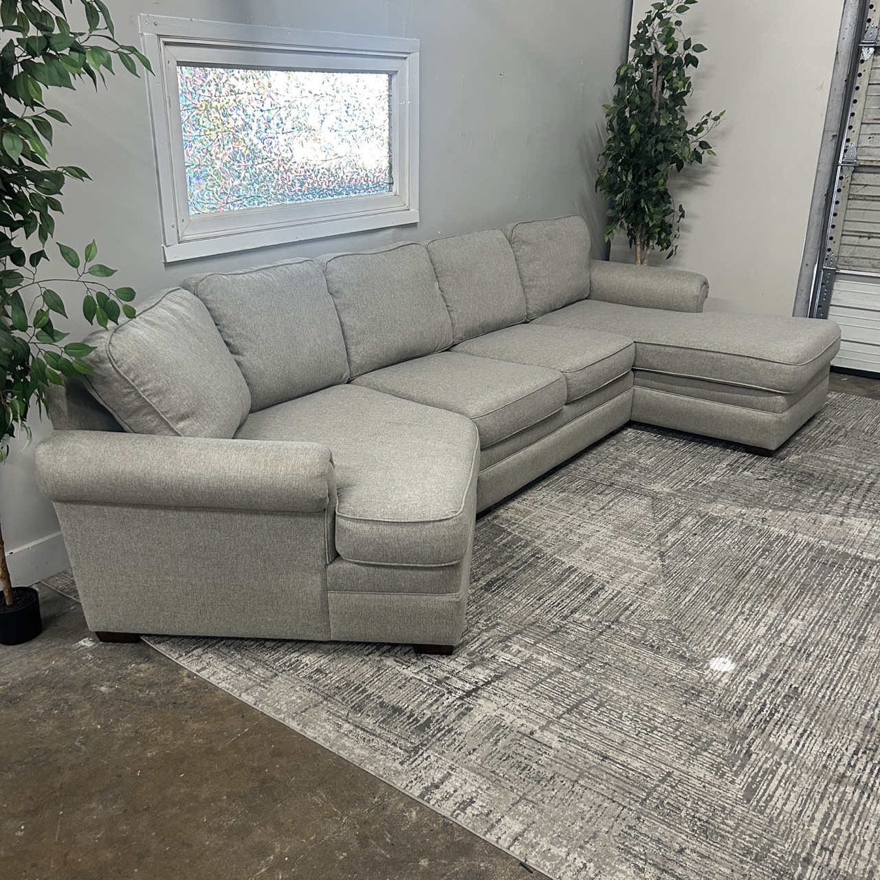 Gray Sectional Couch - Free Delivery | CouchCycled of Fort Worth