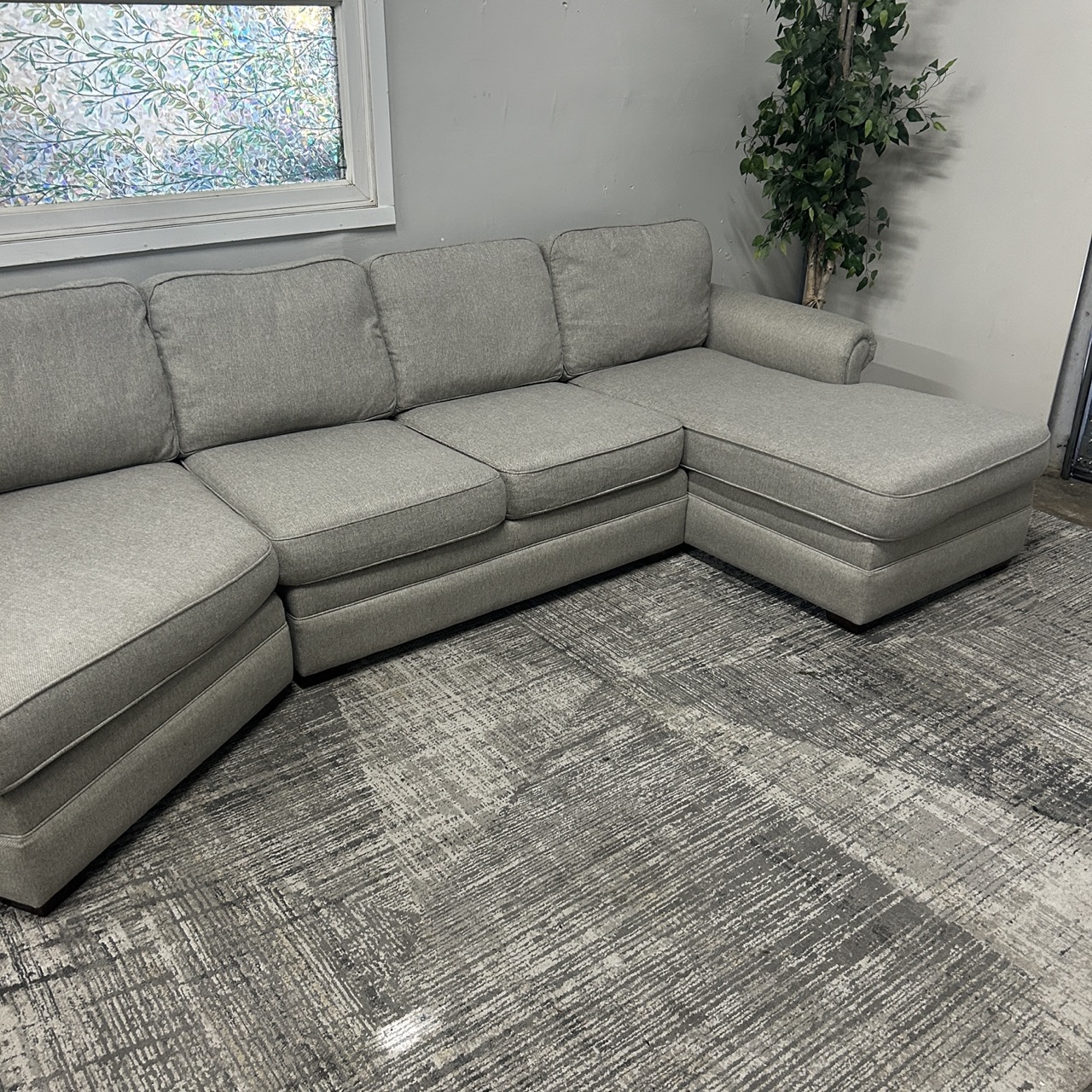 Gray Sectional Couch - Free Delivery | CouchCycled of Fort Worth