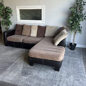 Brown Sectional Couch - Free Delivery