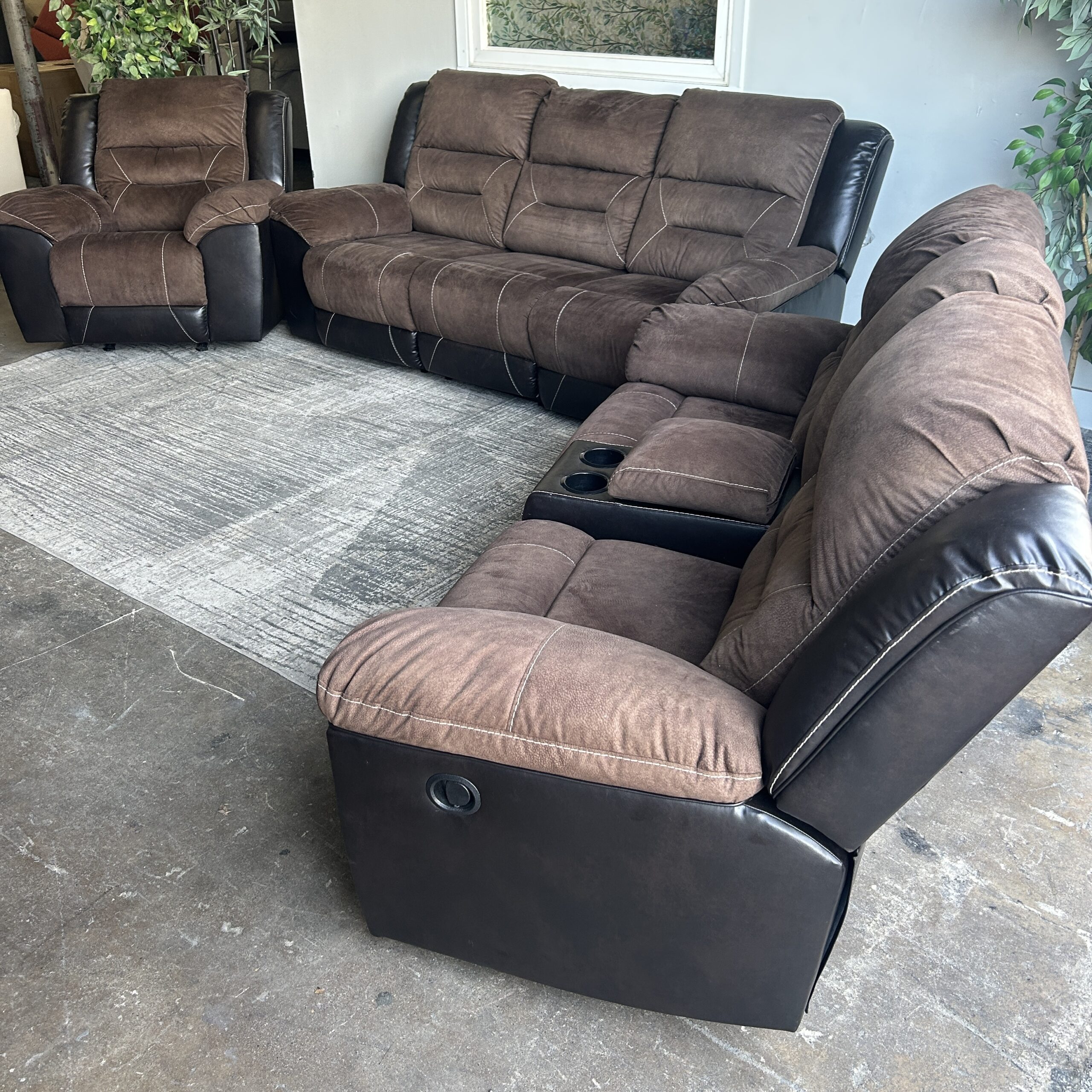 Brown Couch Set - Free Delivery | CouchCycled of Fort Worth
