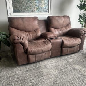 Brown Reclining Love Seat