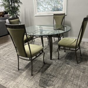 Glass Dining Table 4 Chairs