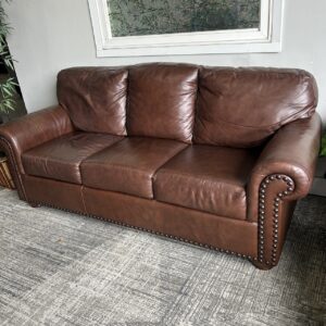 Brown Leather Couch - Free Delivery