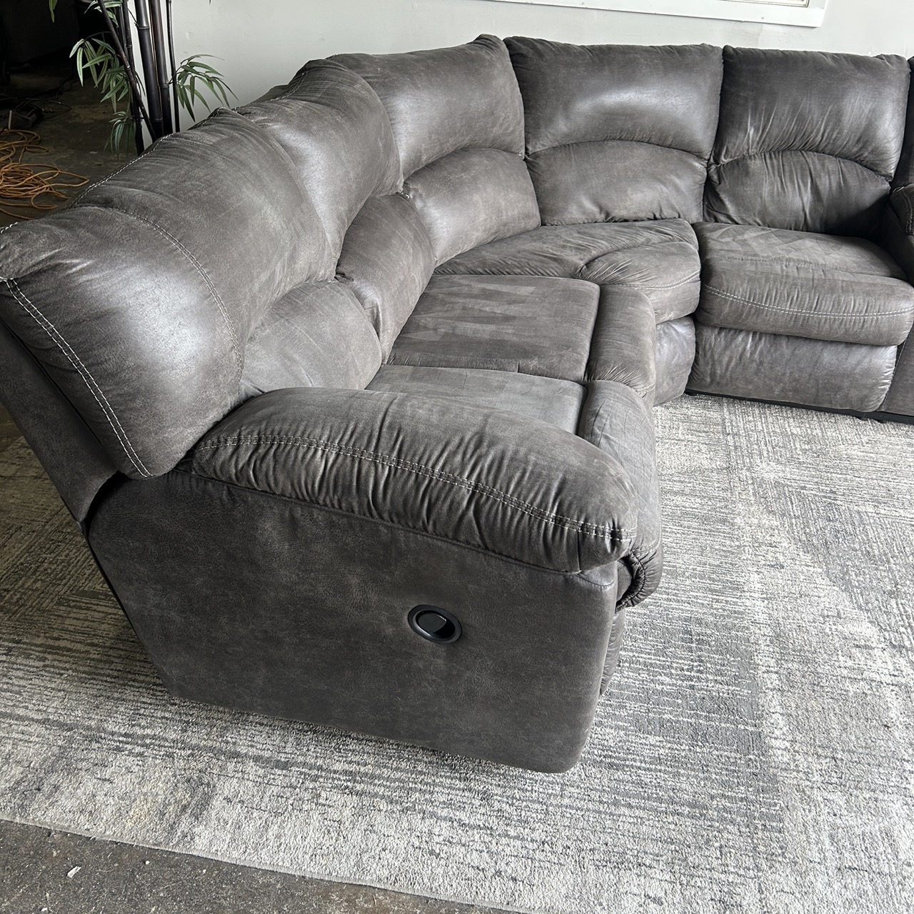 Gray Reclining Sectional Couch | CouchCycled of Fort Worth