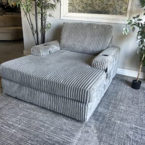 Gray Fluffy Sofa Chair