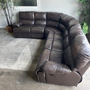 Leather Reclining Sectional