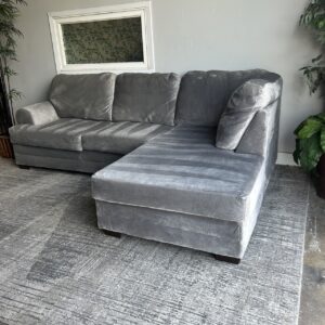 Silver Sectional Chaise