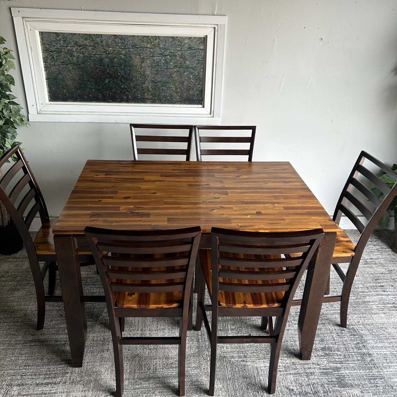 Wooden 6 Seat Dining Table - Image 4