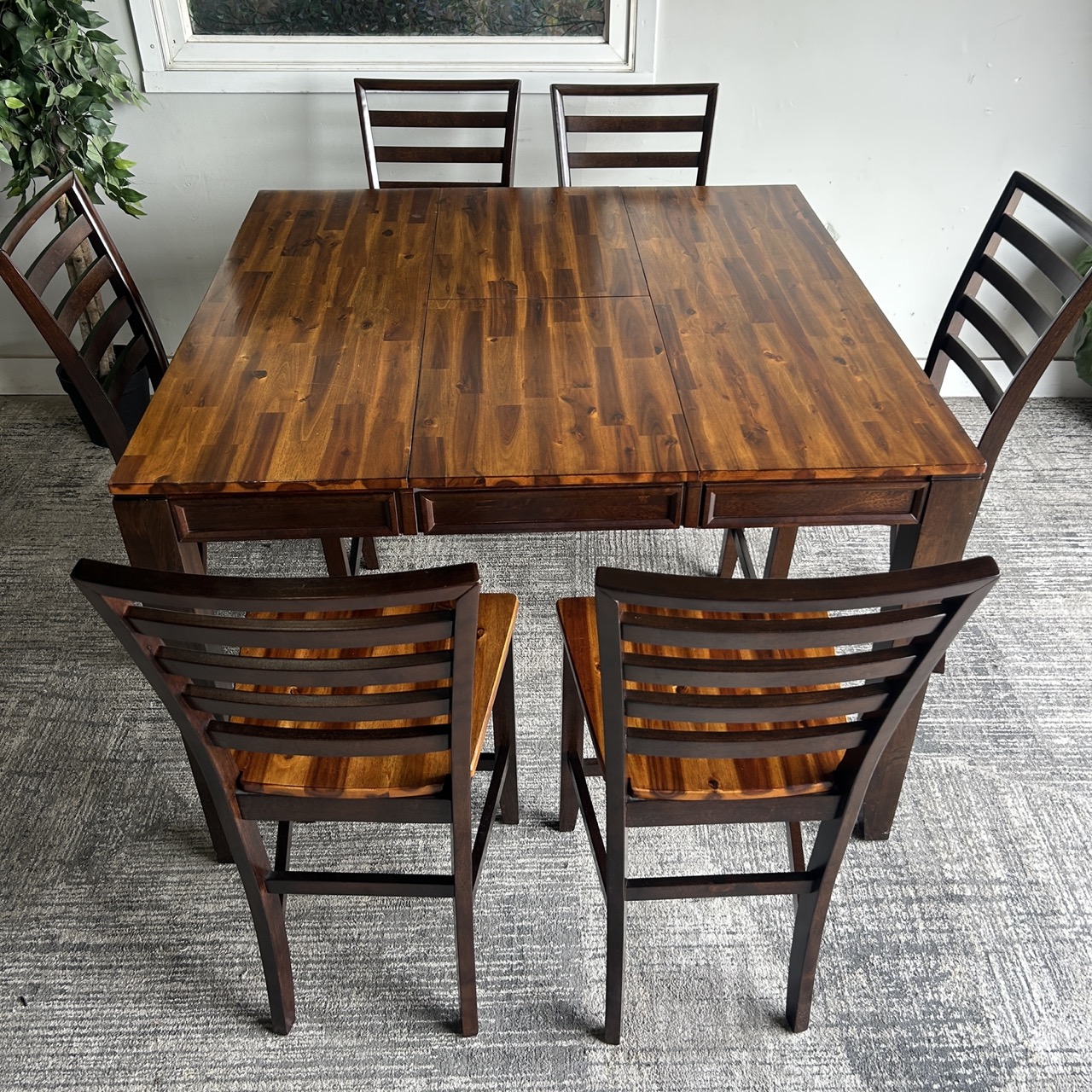 Wooden 6 Seat Dining Table - Image 14
