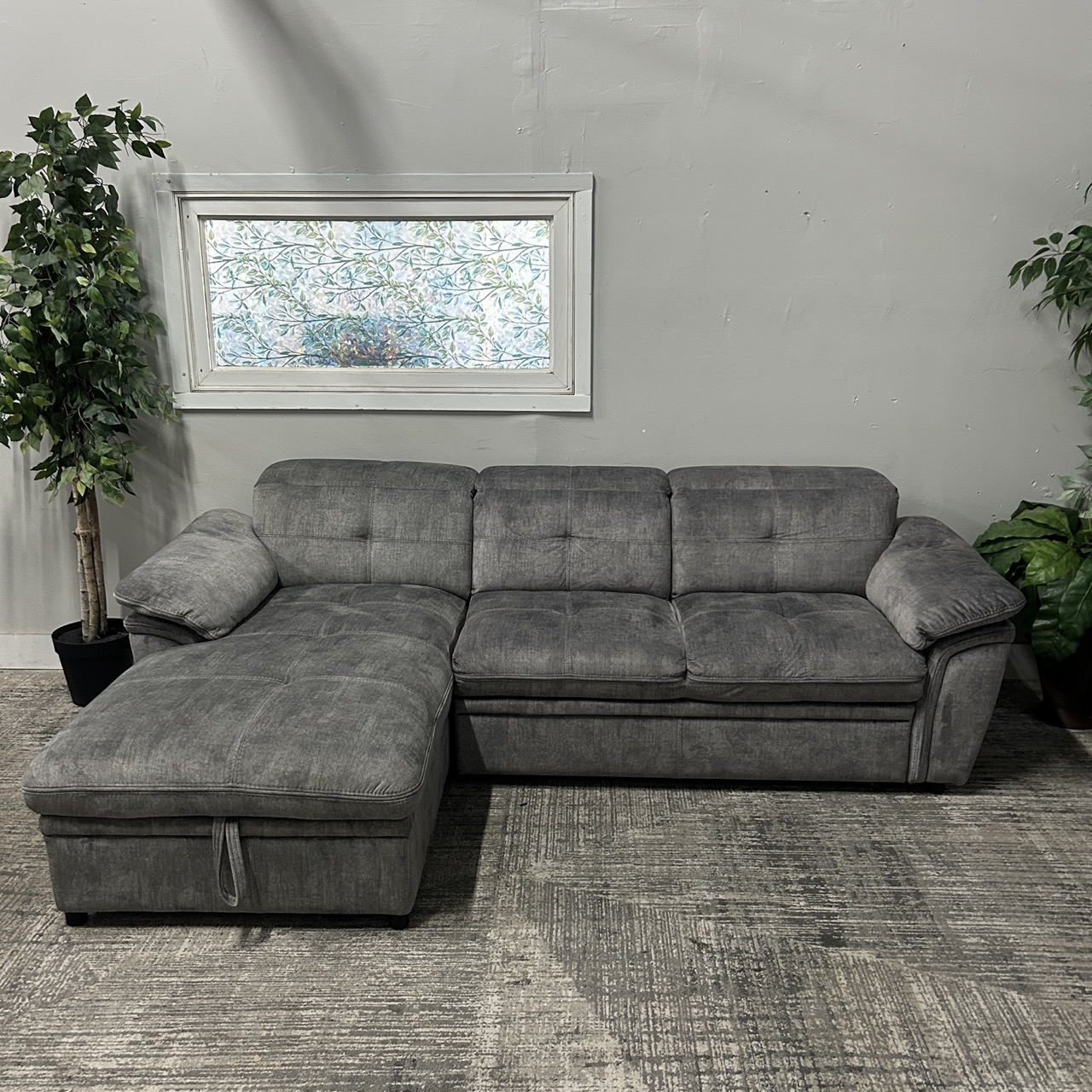 Gray Sectional w/ Storage - Image 2