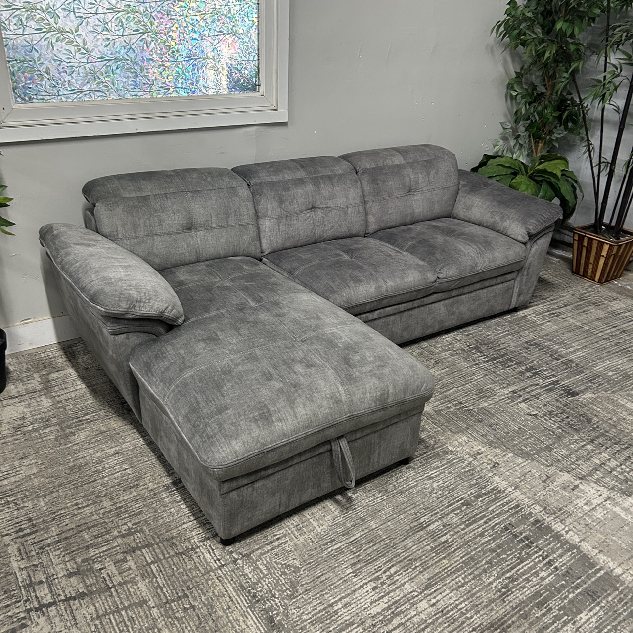Gray Sectional w/ Storage - Image 11