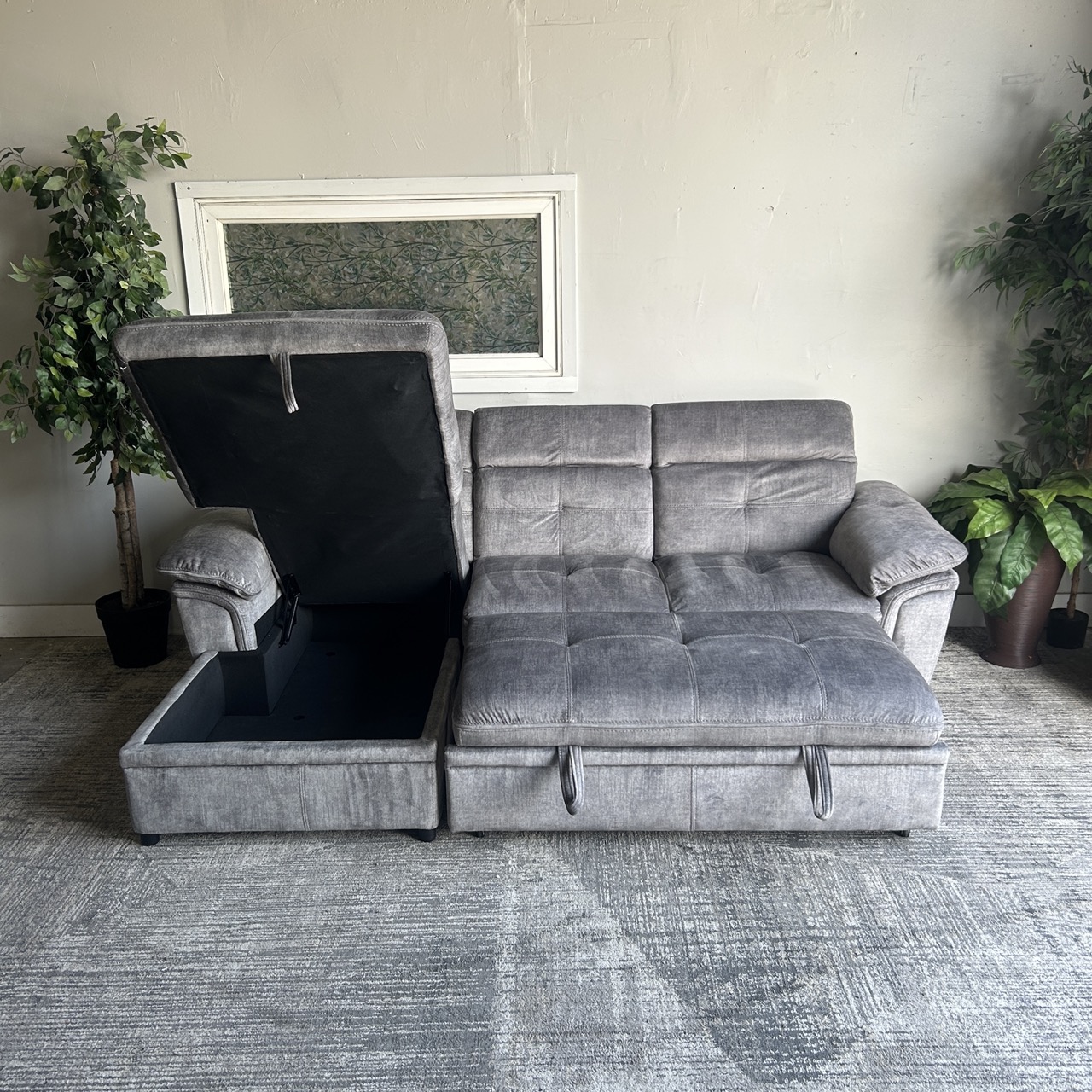 Gray Sectional w/ Storage - Image 8
