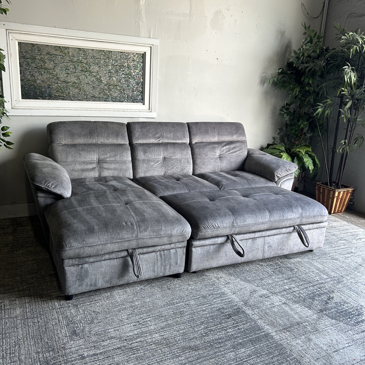 Gray Sectional w/ Storage - Image 5