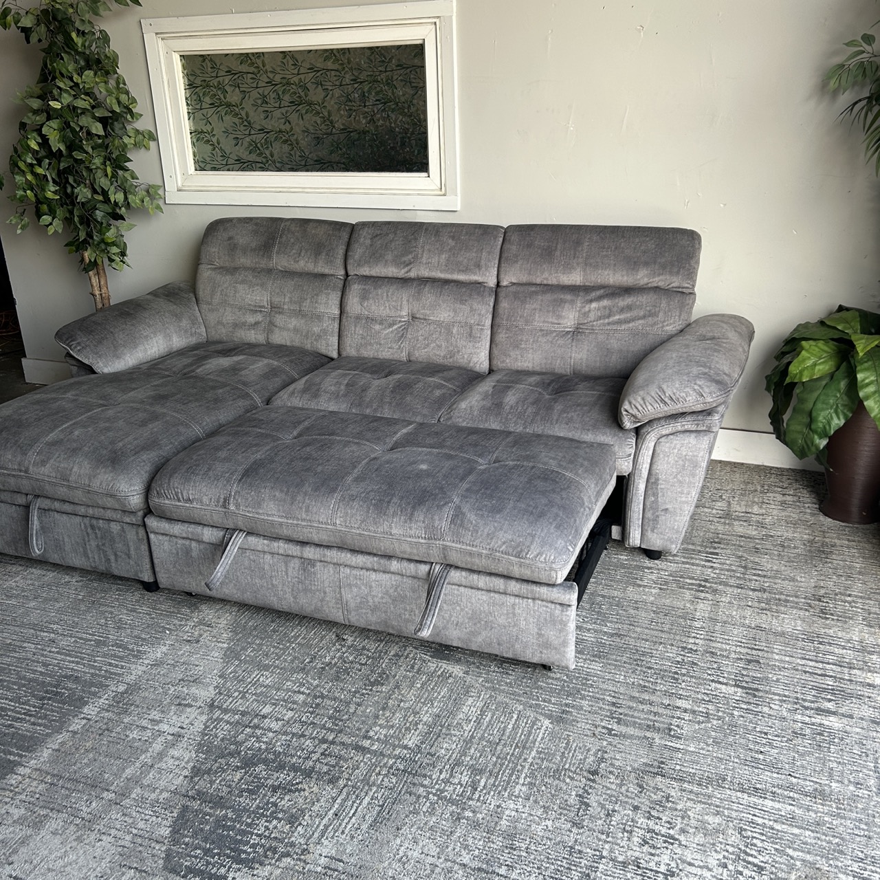 Gray Sectional w/ Storage - Image 4