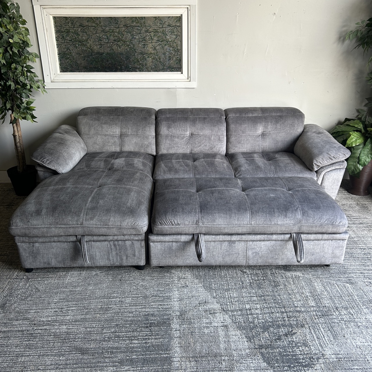 Gray Sectional w/ Storage - Image 3