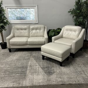 White Leather Couch Set