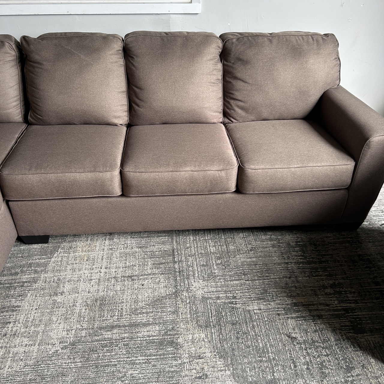 Brown Sectional w Chair - Image 7