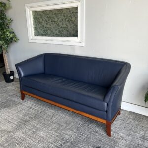Blue Leather Sofa