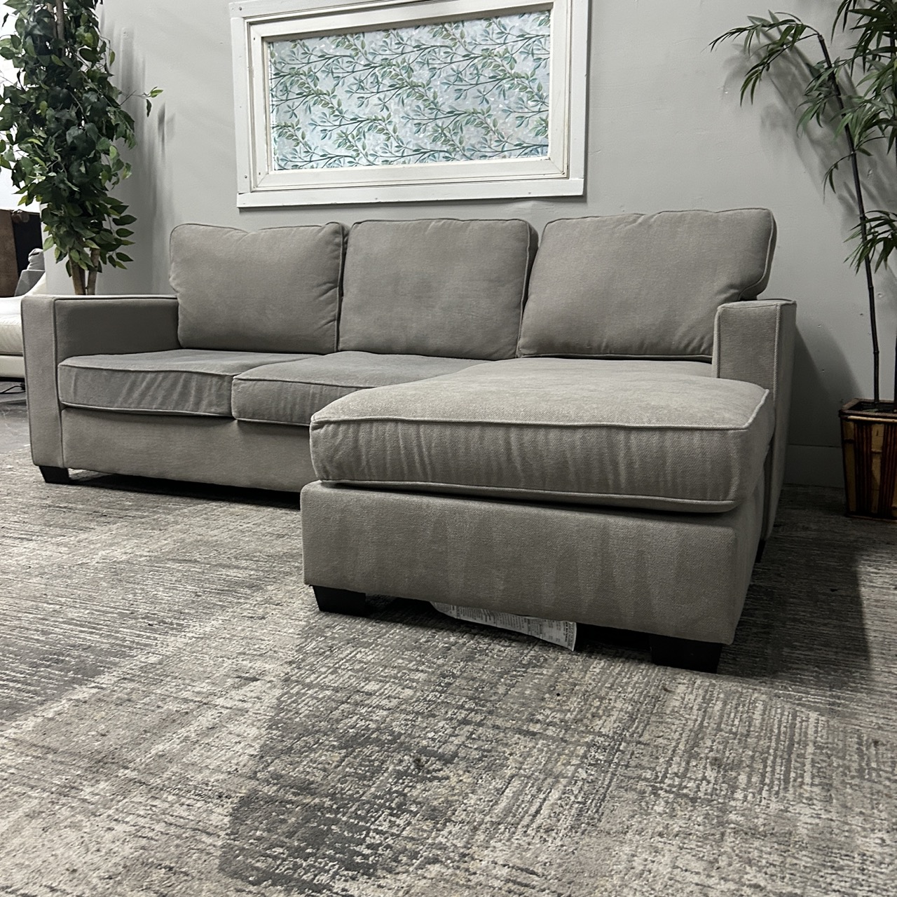 Gray Chaise Sectional Reversible - Image 4