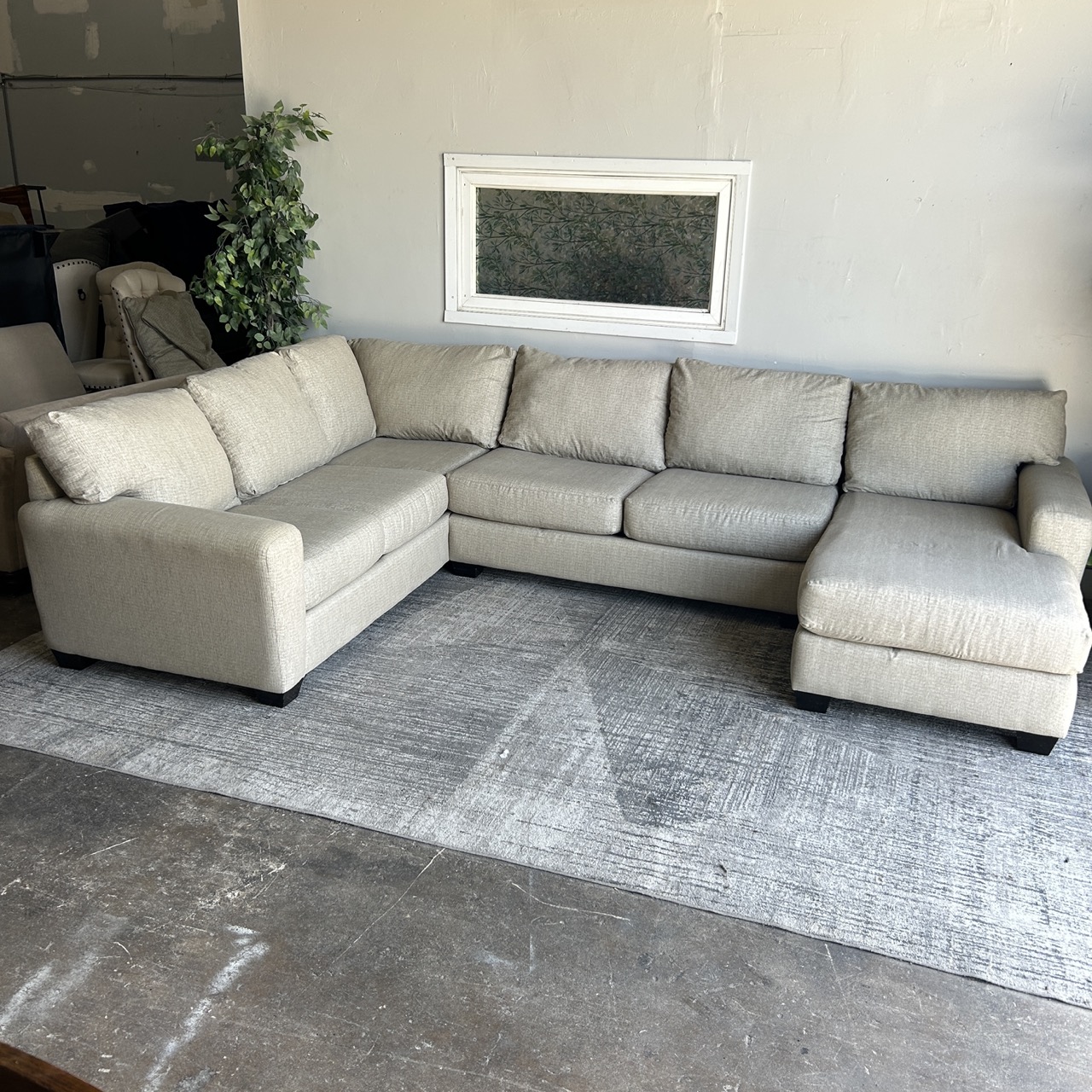 Tan U-Shape Sectional - Image 4