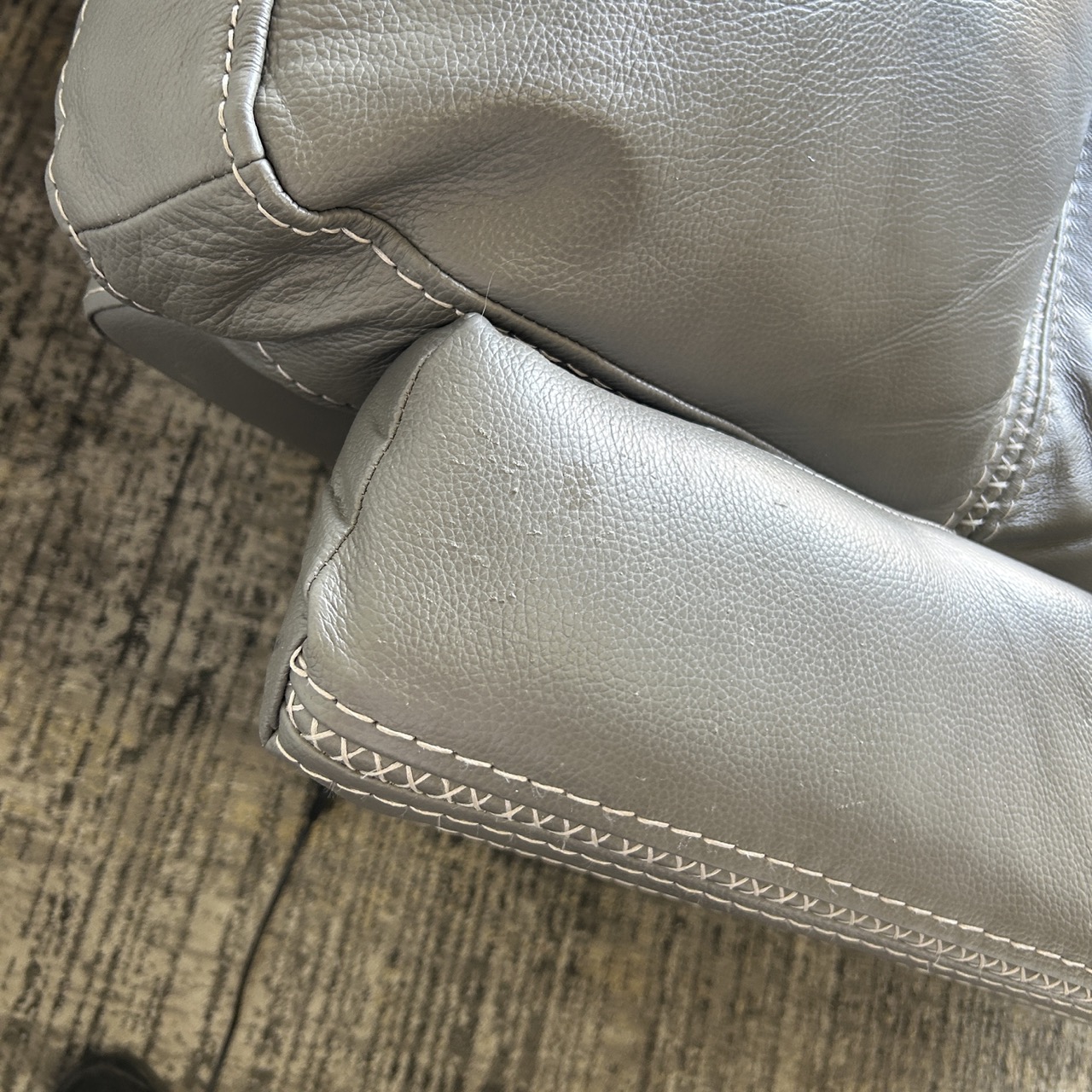 Gray Leather Recliner Chaise - Image 16