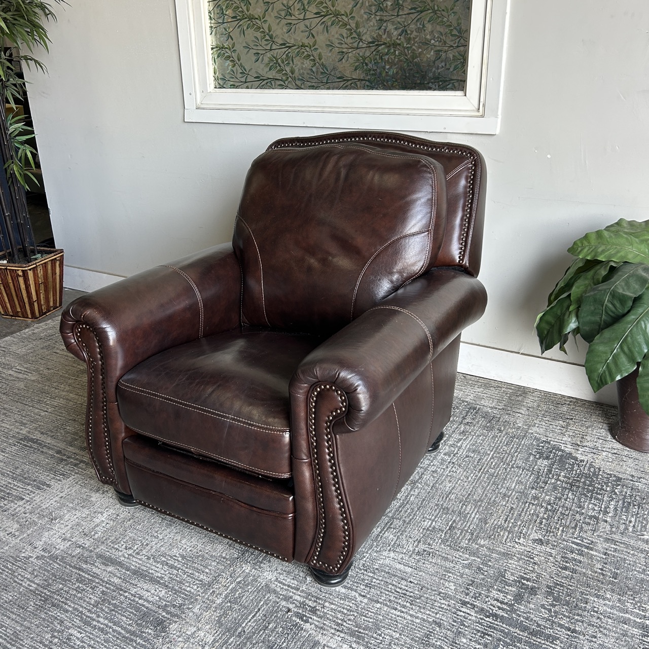 Brown Leather Recliner Chair