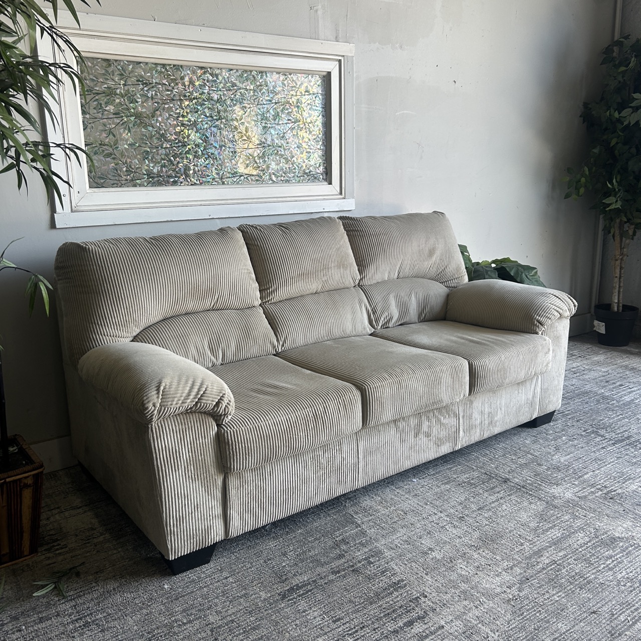 Cozy Cream Three Seater